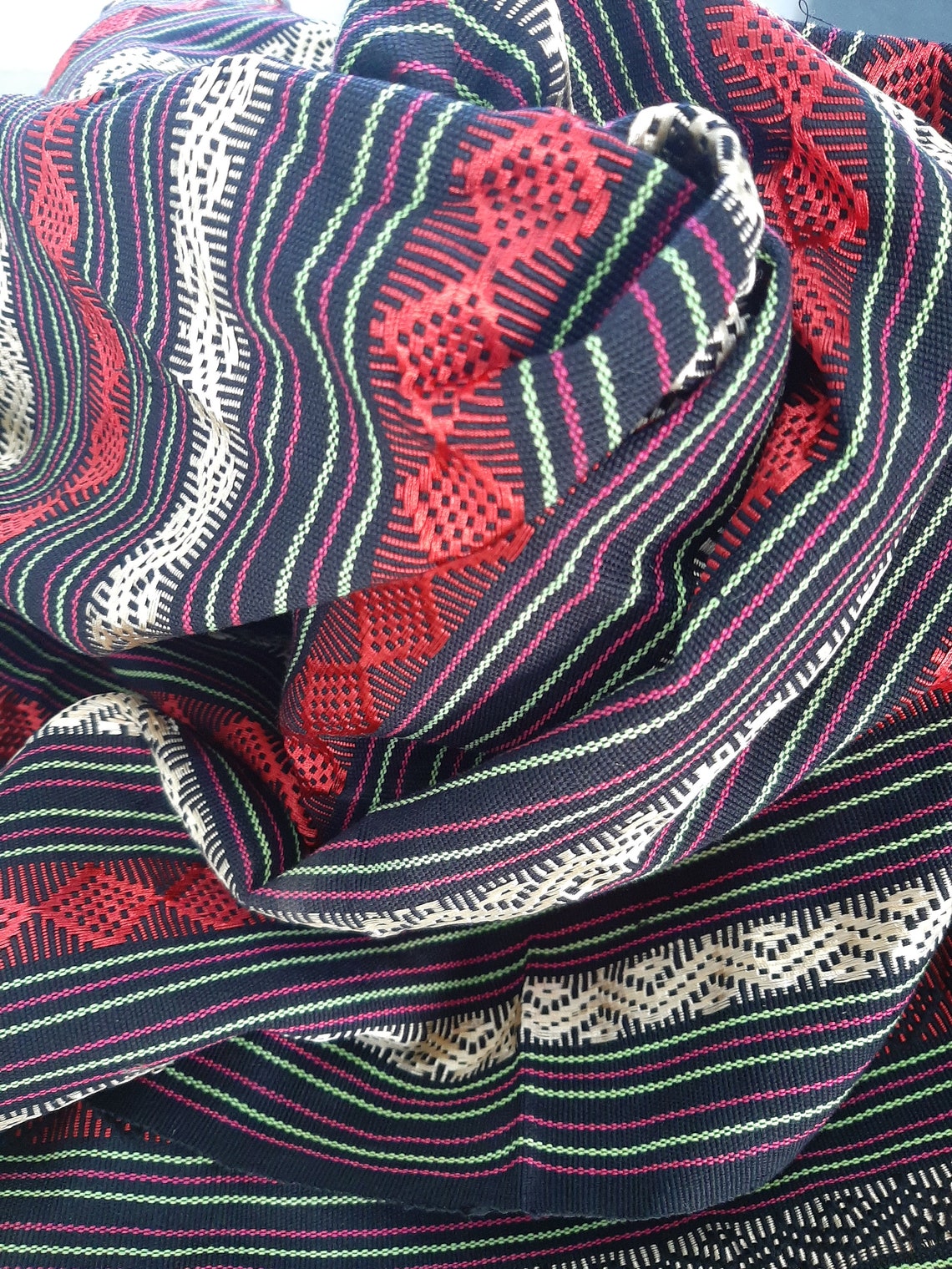 Vietnamese Brocade Fabric, Used as Bedspread or Table-cloth Etc ...