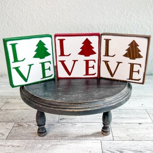Christmas tree sign, farmhouse decor, stocking stuffer, shelf sitter, christmas tiered tray decor, mini holiday sign, holiday mantle decor