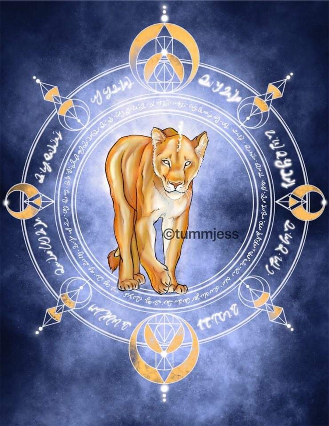 Lioness Light Language Activation Code Digital Art Print, Divine ...