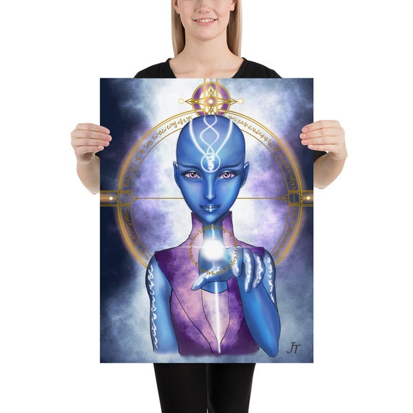 Sirian Guide Light Language Activation Code Digital Art Print, Sirian Geometric Art Poster, Spiritual Art, Extraterrestrial Art