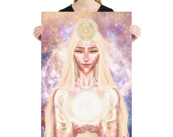 Ka-ha-lee (Future Human) Light Language Activation Code Digital Art Print, Geometric Art Poster, Spiritual Art