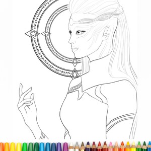 Printable Coloring Page, Lemurian High Priestess Light Language Code ...