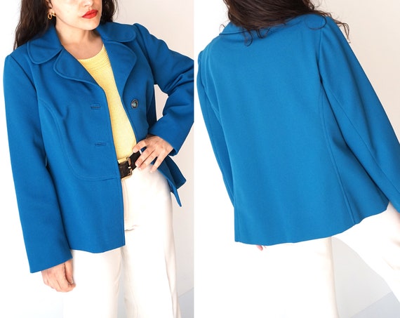 Vintage 90s y2k minimal color block feminine turqu