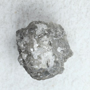 9.06 Carat White and Gray Rough Diamond, White Raw Diamond, Uncut Diamond, Conflict Free, Loose White Rough Diamond For Jewelry