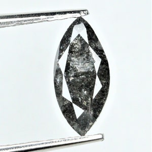 Natural Loose Marquise Salt And Pepper Diamond Black Grey Color 0.31 CT 6.9  MM Marquise Shape Diamond SSP1019