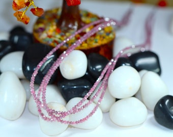 Premium Color Pink Diamond Necklace 100% Natural Sparkling Pink Diamond Bead AAA+ Top Quality Beads For Jewelry Making Handmade Personalized
