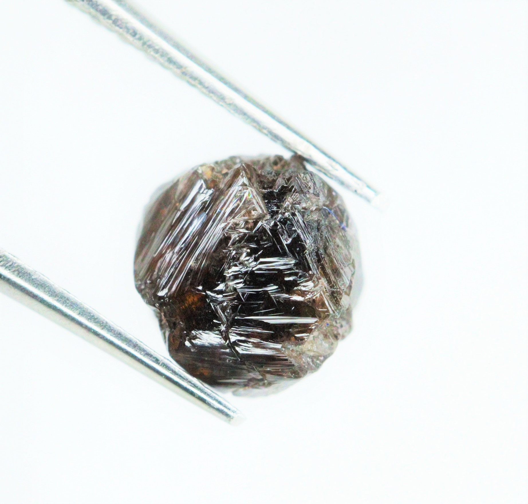 Brut Diamant 0.78tcw Argent Noir Scintillant Naturel Ancien Poire Forme pour eBa