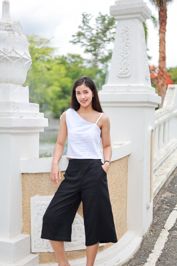 Cotton gaucho shop capri pants