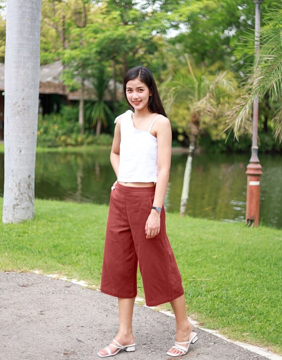 Cotton gaucho shop pants