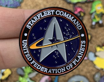 Starfleet Command Star Trek Emblem Custom Enamel Pin, Pins, Pin Badge, Enamel Pins, Custom Enamel Pins, Limited Edition Pins, Bag Pins, Hats