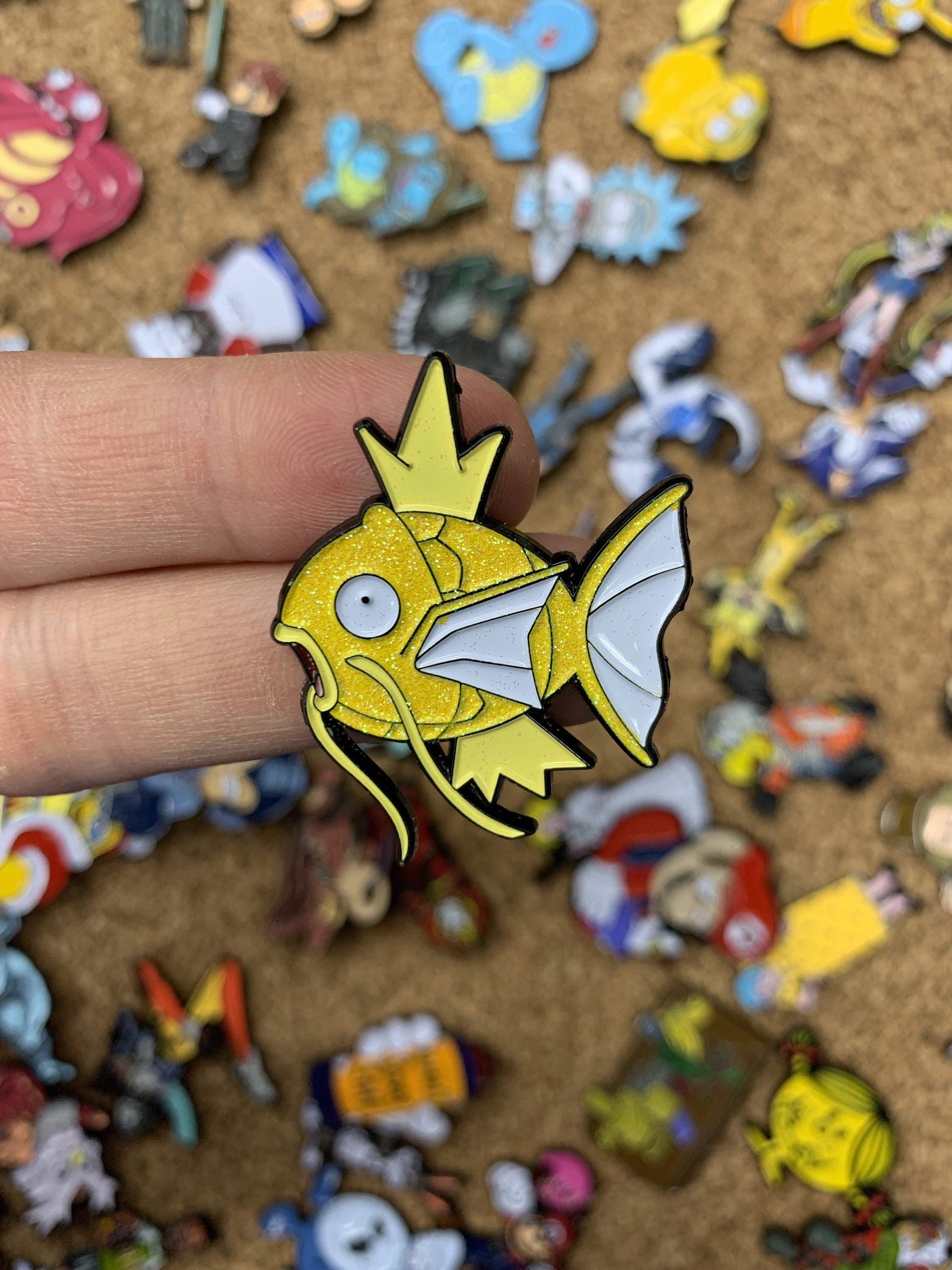 Shiny Magikarp Pokemon Custom Enamel Pin, Pins, Pin Badge, Enamel Pin, Custom Enamel Pins, Limited Edition Pins, BagPin, Shiny Pokemon Pins