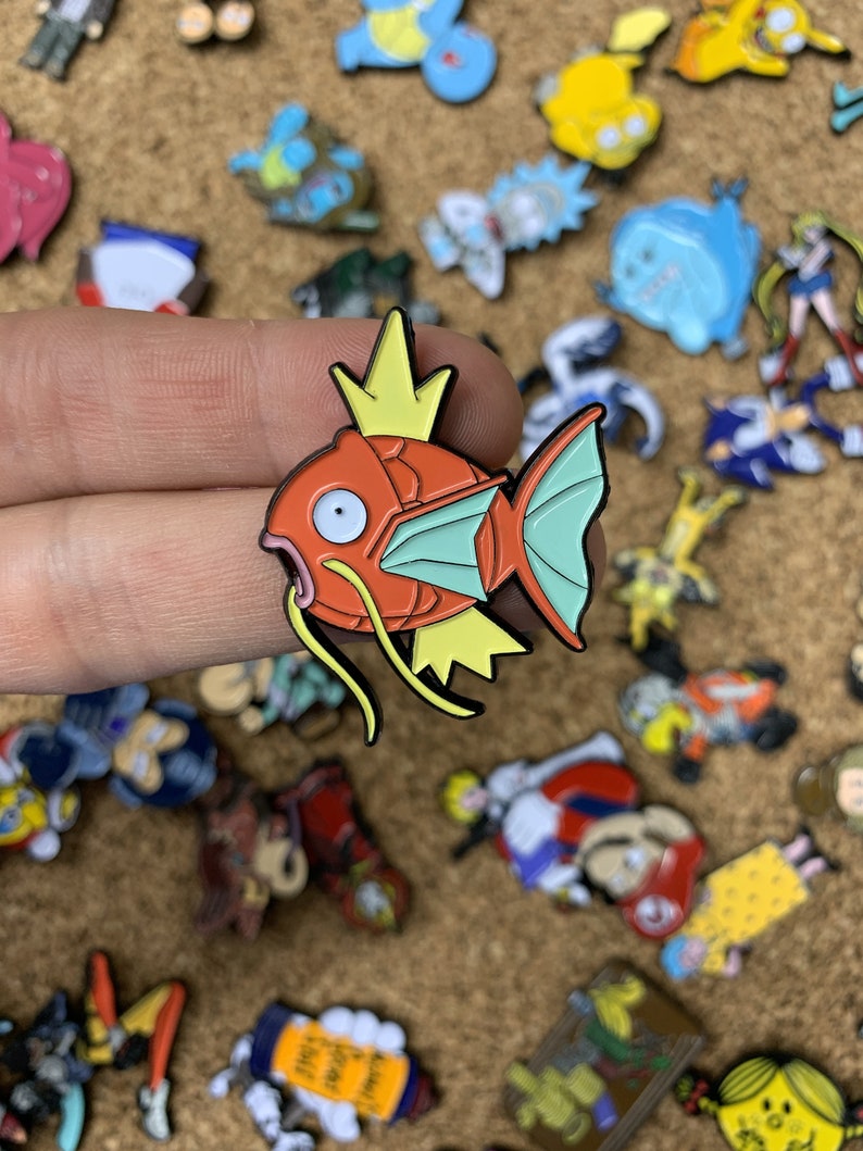 Magikarp Pokemon Custom Enamel Pin Pins Pin Badge Kanto | Etsy