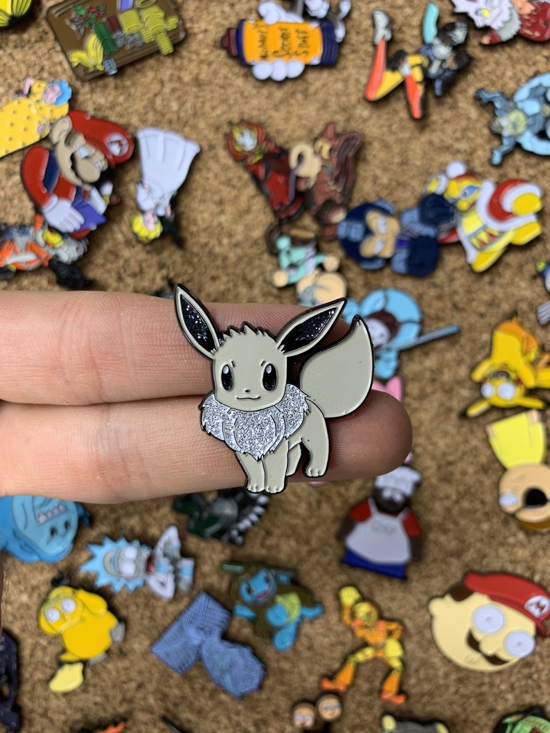 Shiny Evee Pokemon Custom Enamel Pin Enamel Pins Shiny Pokemon Pins Eveelu Custom Enamel Pins Pin Badge Pins Bag Limited Edition Pins Patches Pins Accessories Gvara Pl