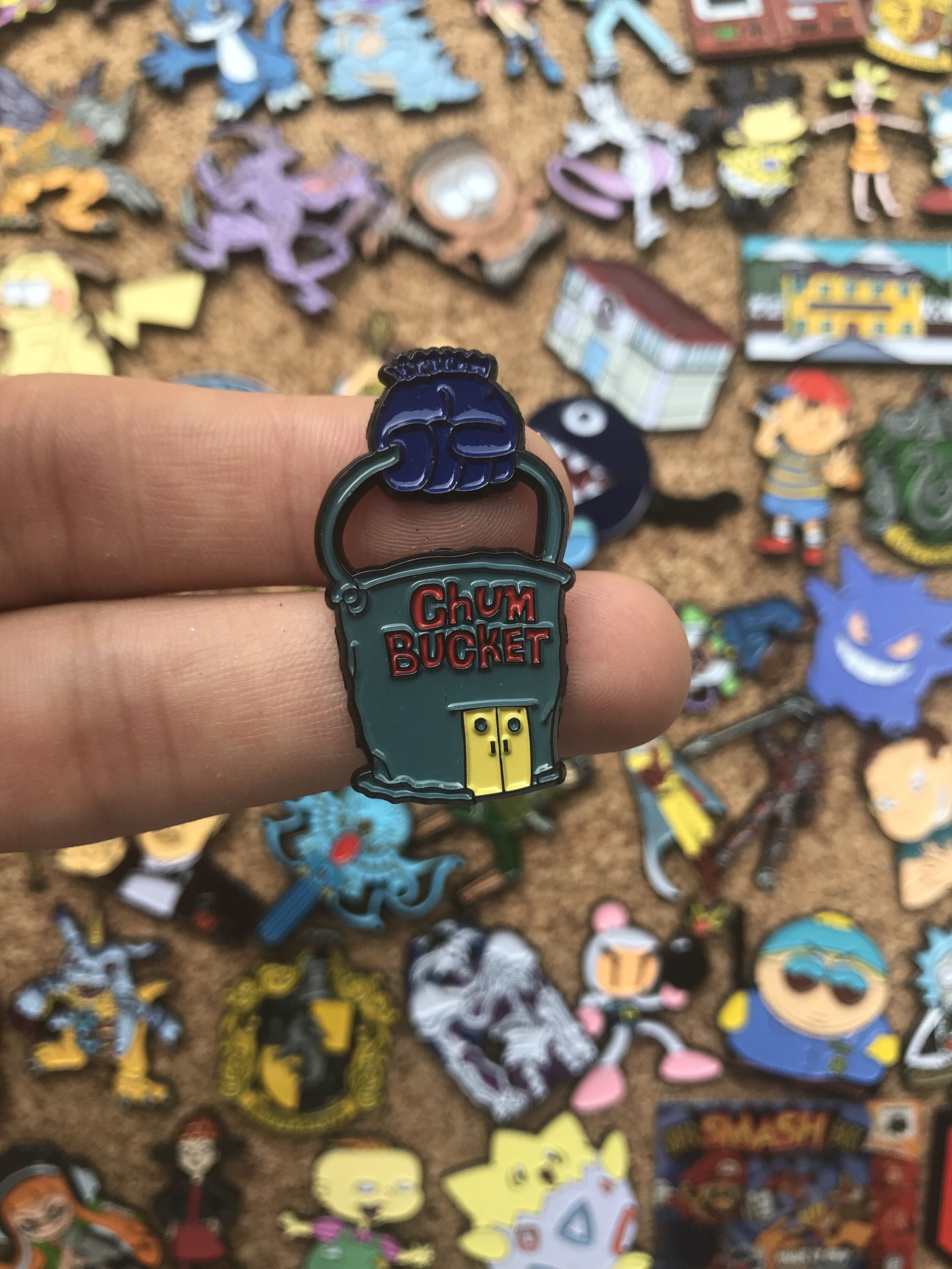 Chum Bucket Restaurant Spongebob Custom Enamel Pin Pins Pin Etsy