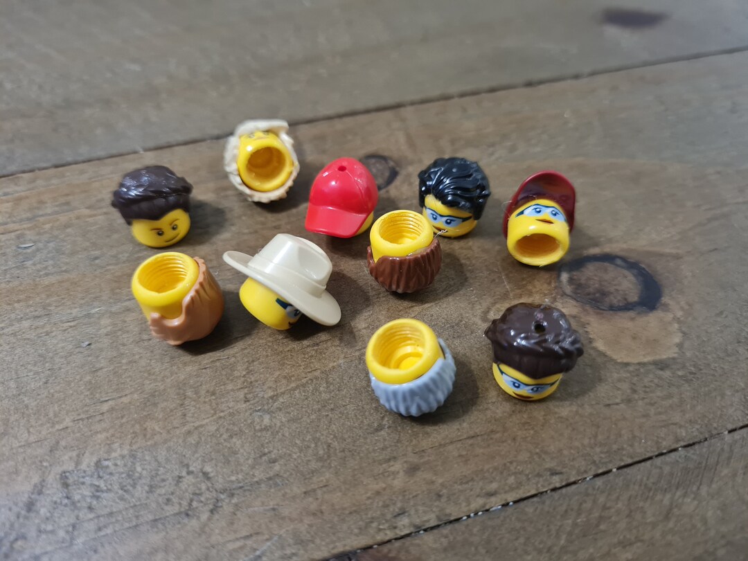 4 X Lego Minifigure Head Novelty Fun Valve Dust Caps Universal Fit