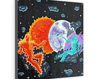 Lunar Eclipse Canvas Print