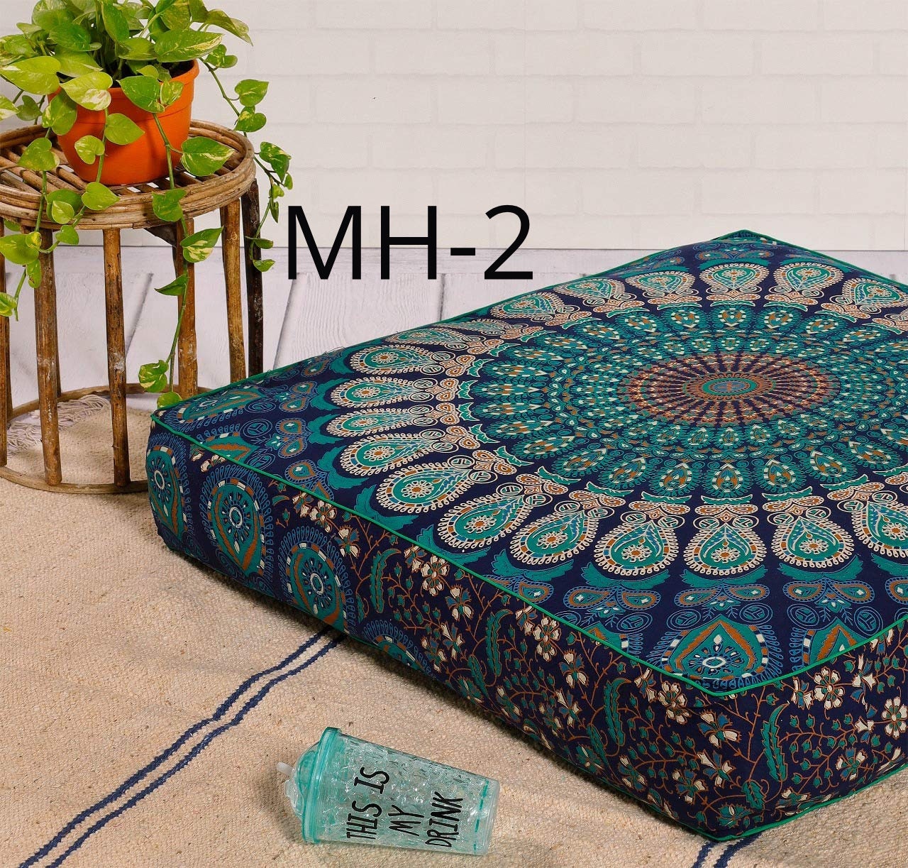 Square Floor Pillow Pouf Cushion Cover Meditation Floor Etsy