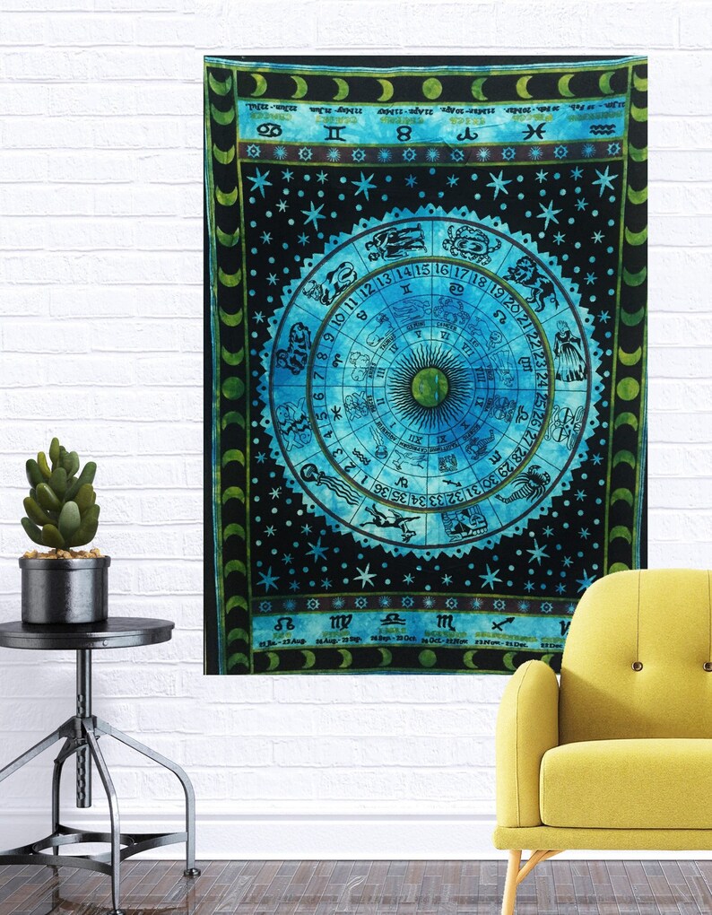 Horoscope Wall Hanging Astrology Wall Hanging Poster Tapestry Etsy