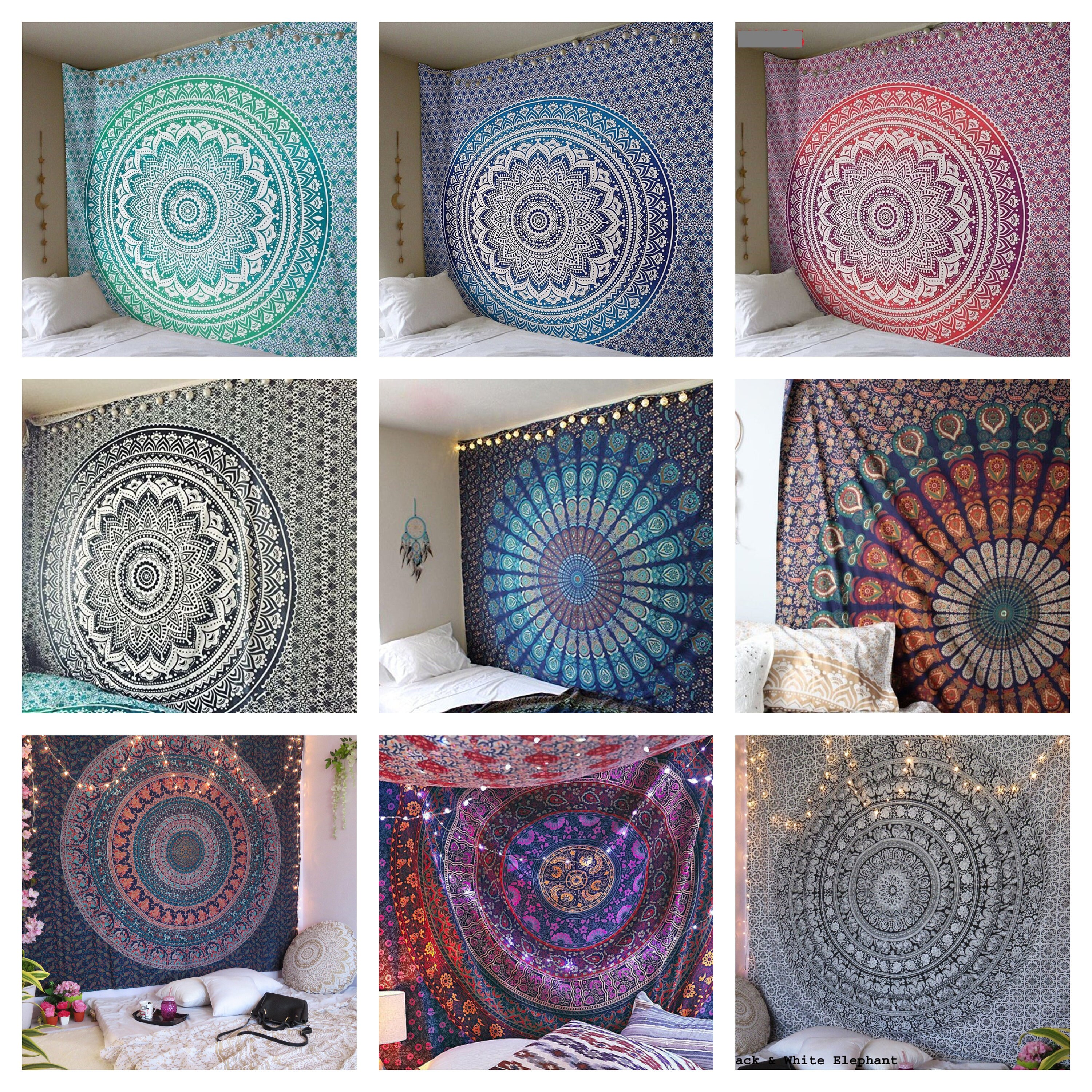 Wall Tapestry Mandala Tapestry Wall Hanging Tapestry Bohemian Etsy