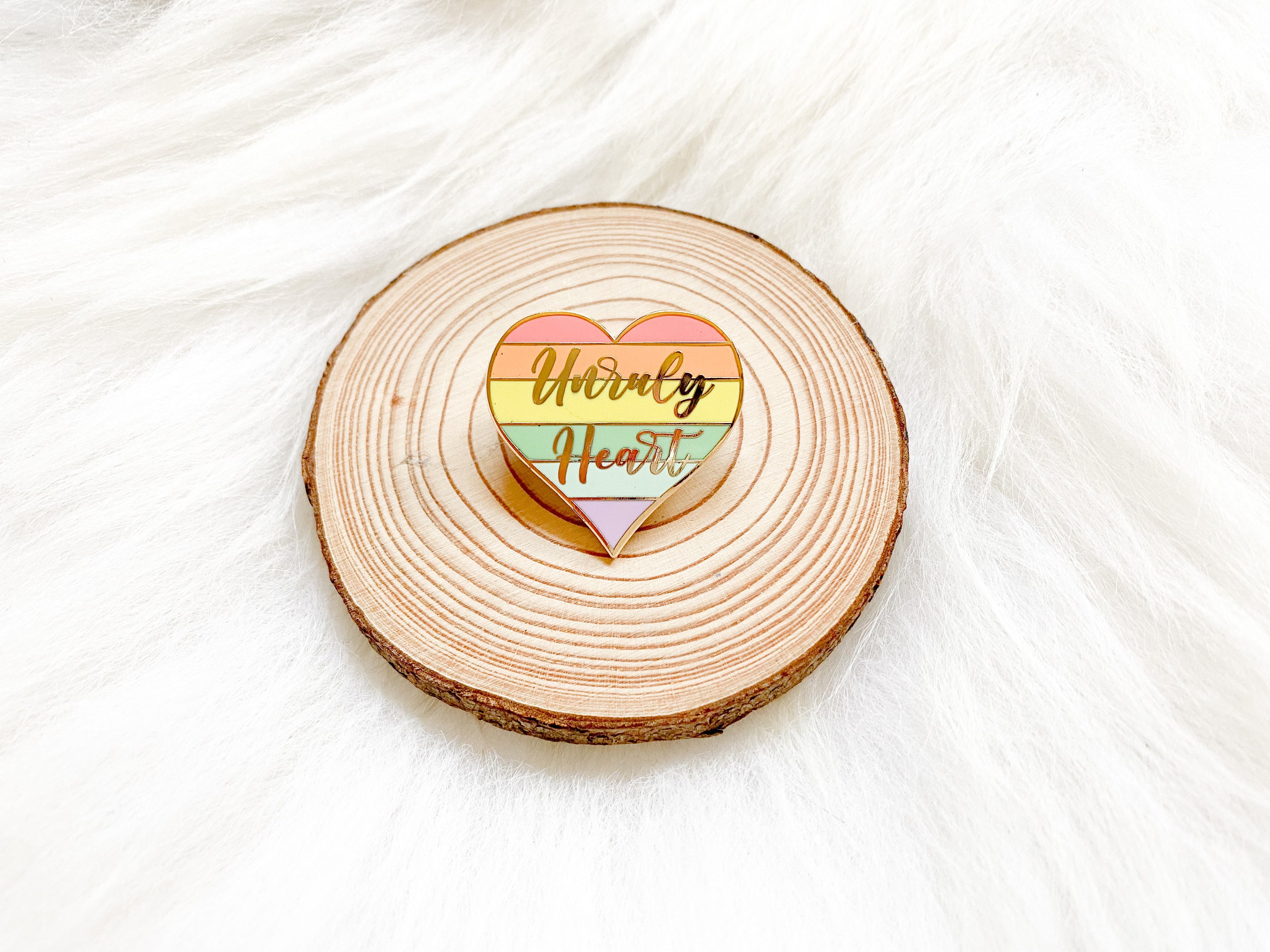 Pride Enamel Pin, Unruly Heart, The Prom, LGBTQI+, Broadway Merch, Broadway Apparel, Broadway, Theatre Kid, Broadway Gift, Enamel Pin