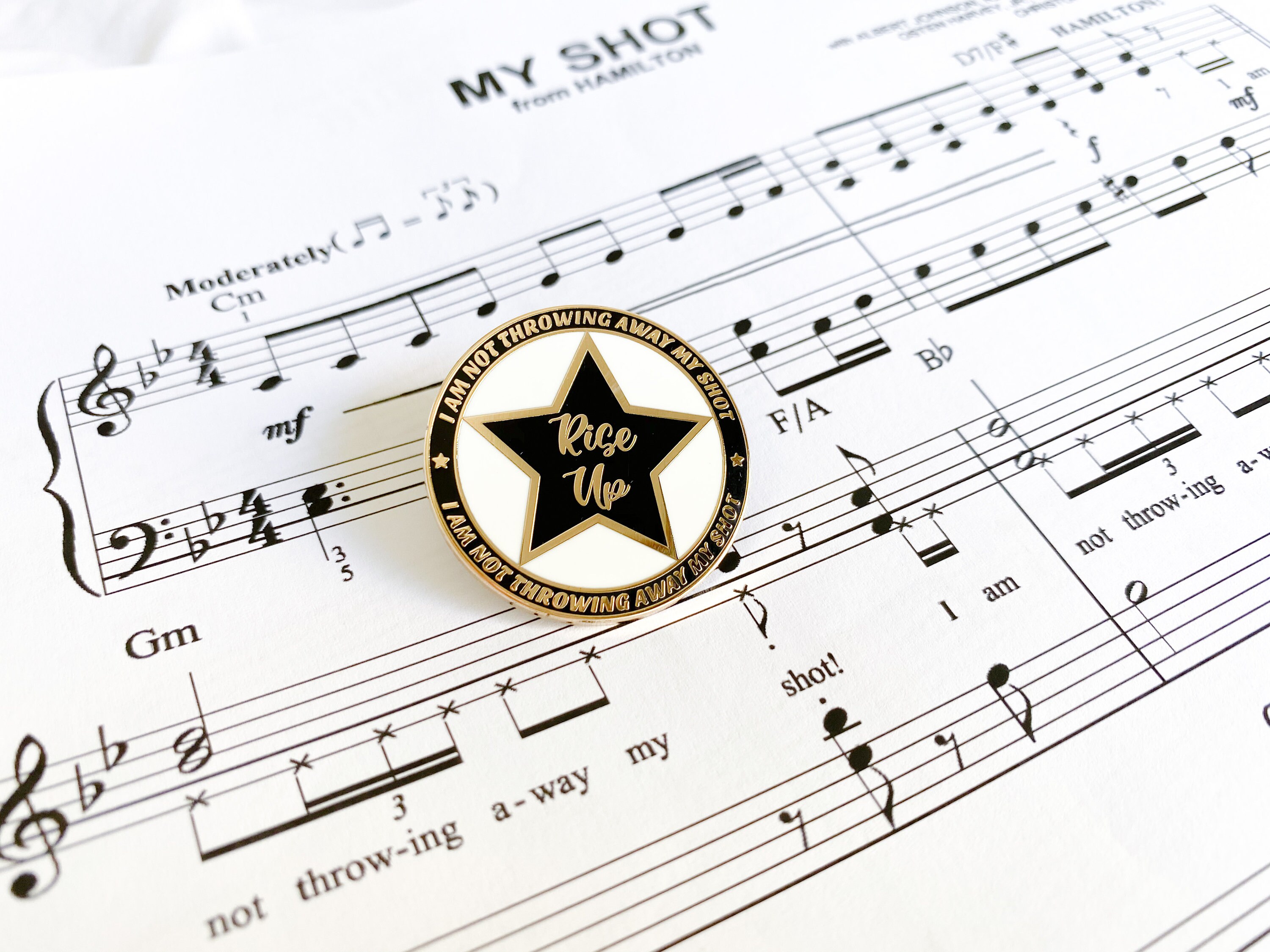 Hamilton 'rise Up' Enamel Pin My Shot Alexander - Etsy