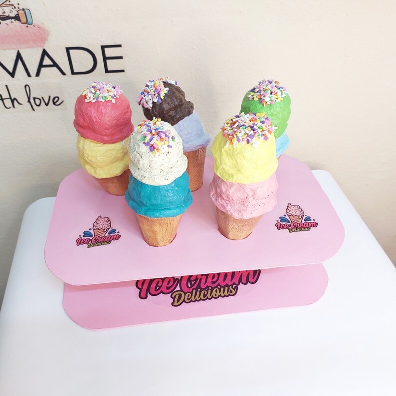 Fake Ice Cream Cone Tutorial Food Prop Ice Cream Sculpture Etsy