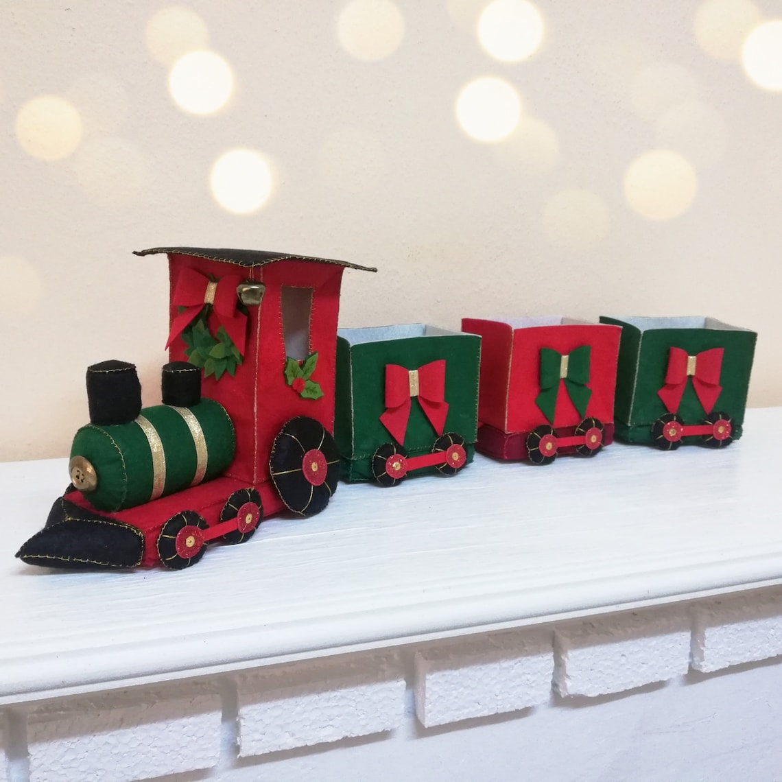 Christmas Felt Train Tutorial Pdf Pattern Train Christmas Etsy