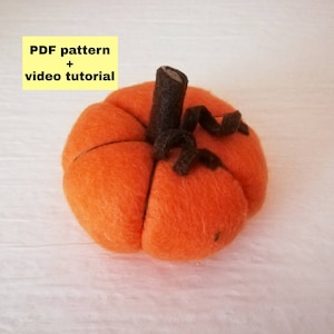 PDF felt pumpkin Halloween felt fabric pumpkin Halloween home decorations Thanksgiving home decor pdf pumpkin pattern Fall home decor
