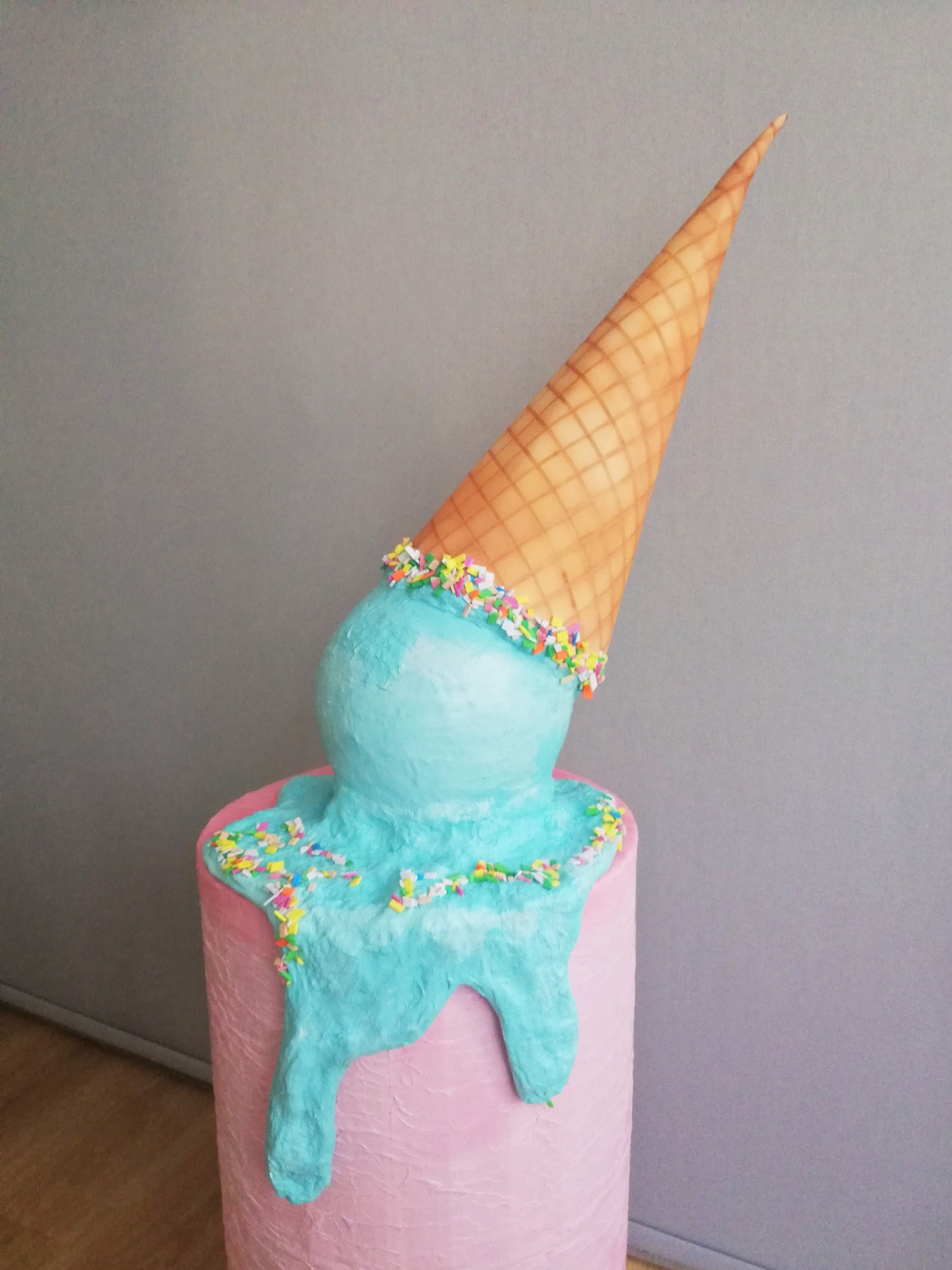 31 Giant Faux Ice Cream Cone Fake Melted Ice Cream Etsy UK
