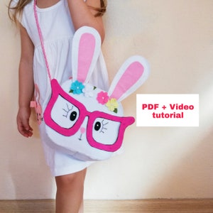 Hasen Tasche Pdf Schnittmuster Handgenähte Filz Tasche Kinder Geschenk Ostern Leckerli Tasche Video Anleitung