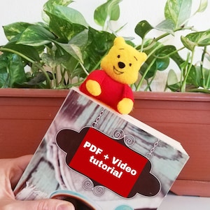 Winnie the Pooh bookmark, felt winnie the pooh pattern, school supplies, winnie the pooh video tutorial. video tutorial