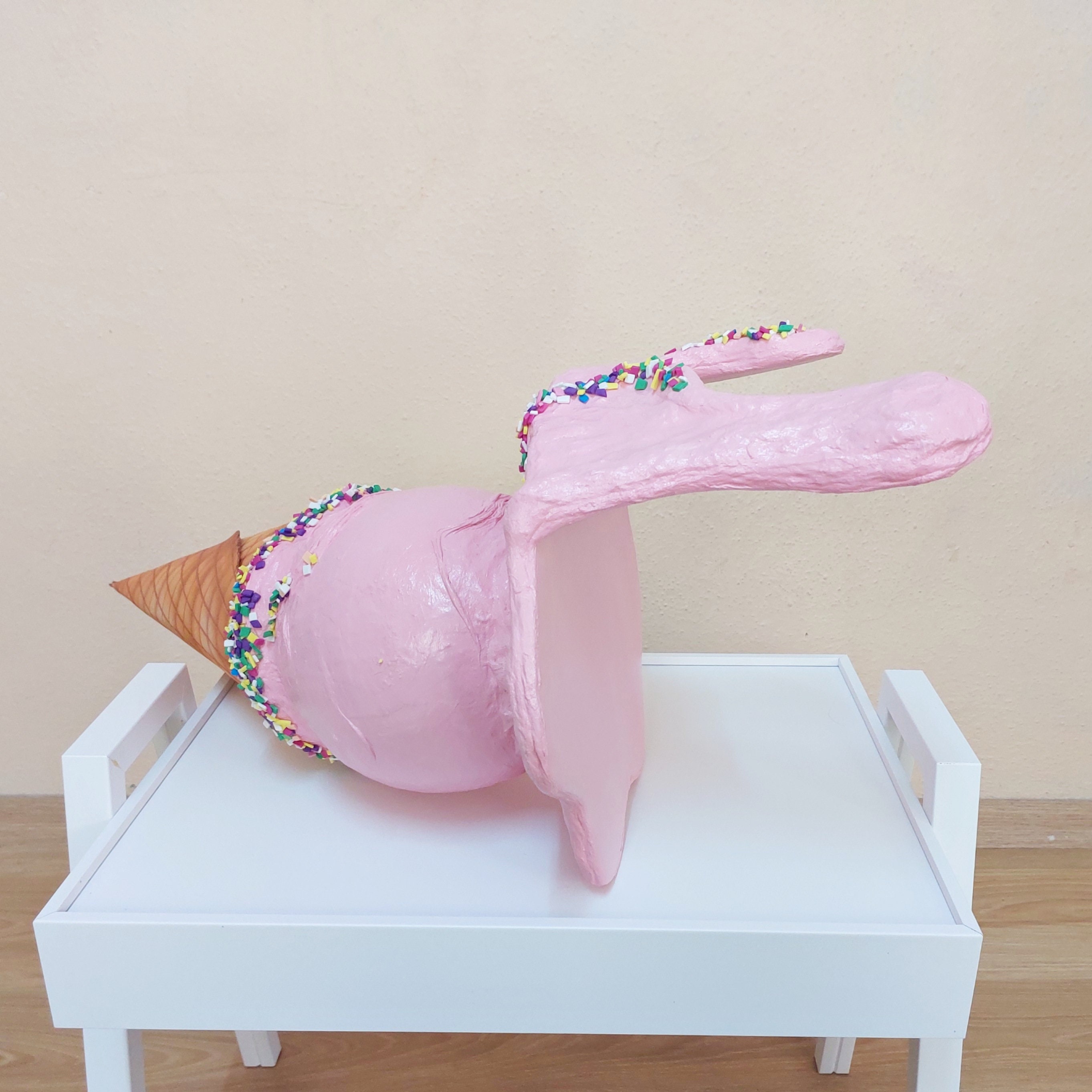 31 Fake Ice Cream Cone Faux Melted Ice Cream Vitrine Etsy