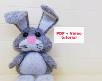 Felt Easter Bunny Ornament PDF Pattern: Video Tutorial