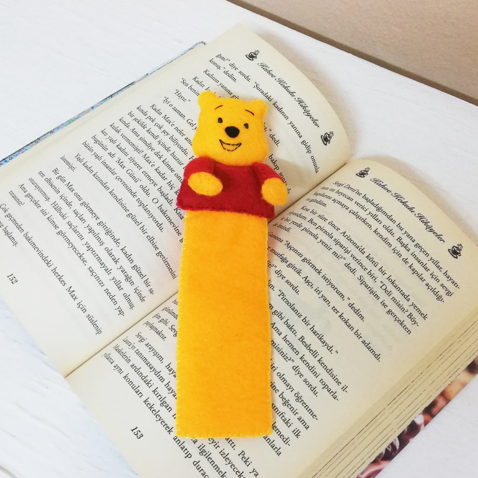 Winnie the Pooh Bookmark, Felt Winnie the Pooh Pattern, School Supplies ...