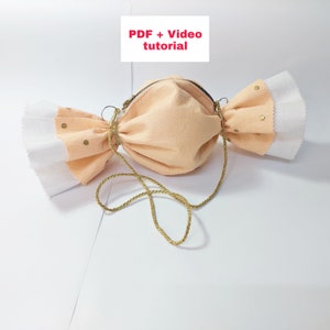Tutoriel de sac de bonbons en feutre cousu main sac de bonbons gâteries modèle PDF sac de messager vidéo en feutre pour enfants