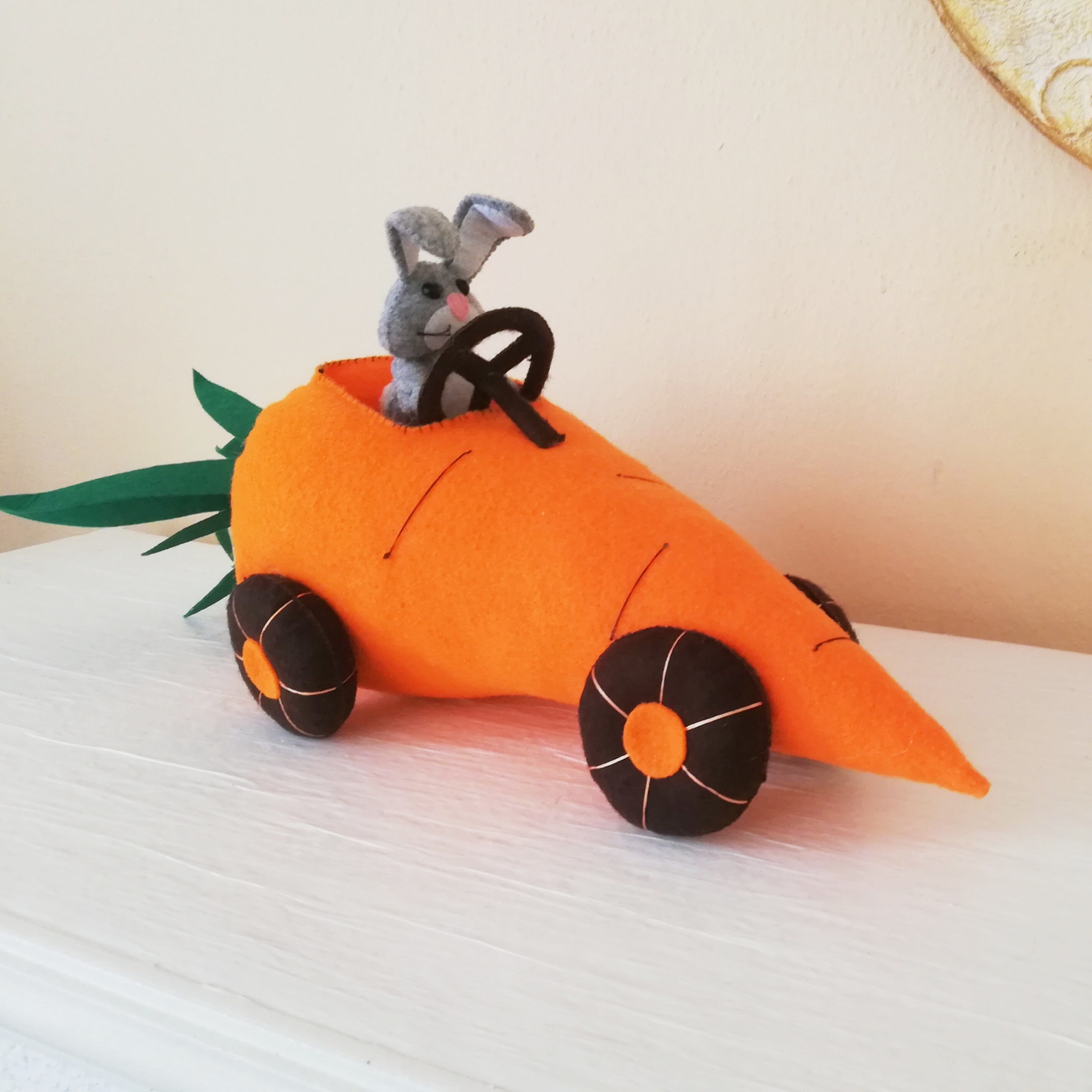 Carrot Car Tutorial, Felt Carrot Car Pdf Pattern Video Tutorial, Easter
