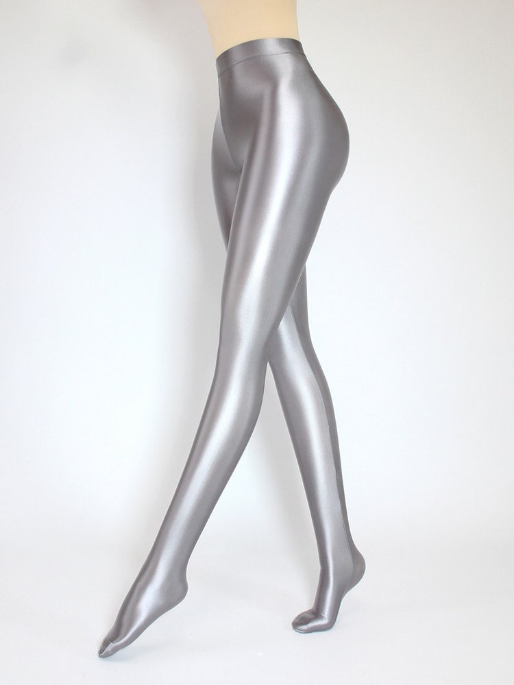 Satin Shiny Lycra Glossy Opaque Satin Pantyhose Shiny Wet Look Etsy