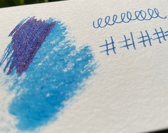 Blue Mist, 20 ml de tinta azul, tinta de brillo suave hecha a mano