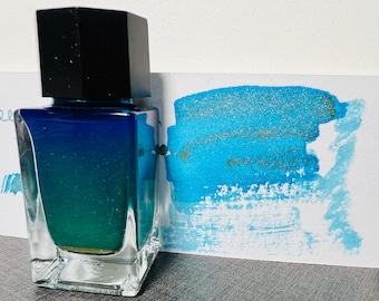 Gold Coast | shimmer light blue ink