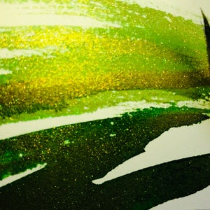 One Night in R'lyeh, shimmer green ink(metallic ink) inspried by Cthulhu Mythos image 2