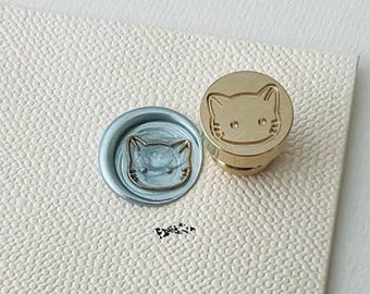 Schlichte Minimalistische Katzenwachsstempel