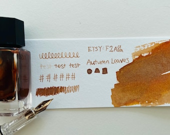 Autumnal Solitude, shimmer golden brown Ink (metallic ink)