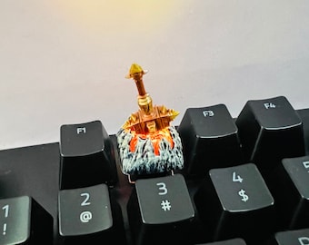 Molten Hammer on rock inspired Keycap for MX switch mechanical keyboards