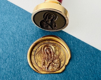 Göttlich Weiblich, Heilige Figur Stil Wachs Stempel, 3D Wachs Siegel Stempel