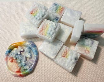 Einhorn Traum | Regenbogen weiß Wachsperlen Packung, Stempel Versiegelung Lieferung
