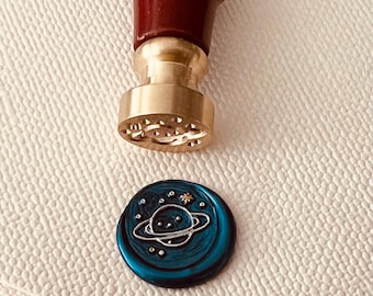 Schmuckkosmetik innerhalb eines Buchstabensiegels | Stern Symbol Wachsstempel