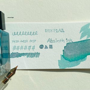 Absinto, tinta verde musgo brilhante (tinta metálica)