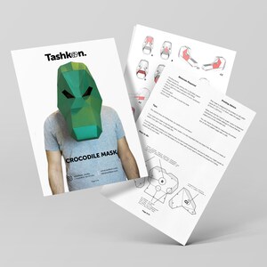 DIY Crocodile Mask Template, Alligator Mask, , Paper Craft, Printable ...