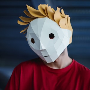 DIY low poly little prince Mask, little prince Mask, Papercraft Template, 3D Low Poly Masks, Origami little prince,DIY Printable Animal Mask