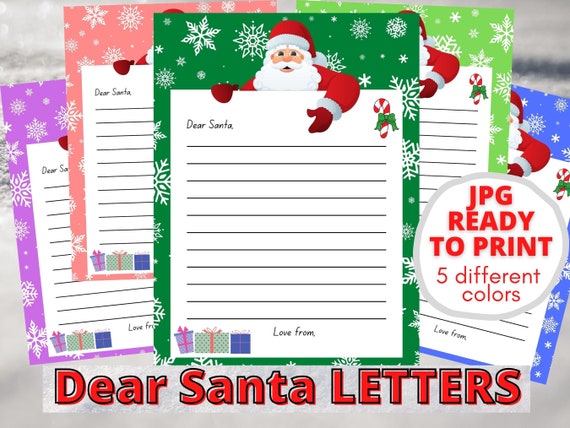 SANTA LETTER Letter to Santa Santa Letter Printable